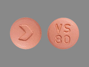 Pill VS 80 Logo Pink Round is Valsartan