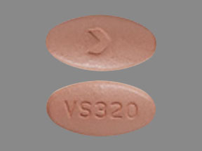 Pill VS320 Logo Purple Oval is Valsartan