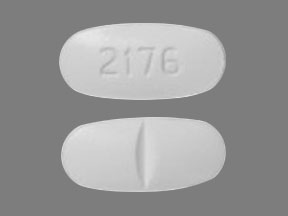 Pill 2176 White Capsule-shape is Acetaminophen and Hydrocodone Bitartrate.