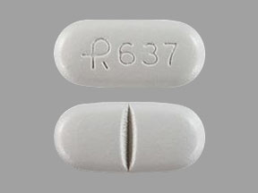 Pill R 637 Gray Capsule/Oblong is Gabapentin