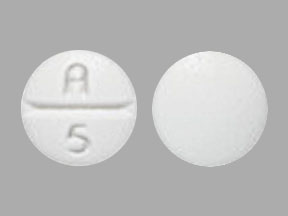 Pill A 5 White Round is Oxycodone Hydrochloride