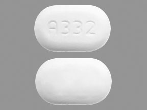 Pill A332 White Oval is Acetaminophen and Oxycodone Hydrochloride