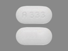 Pill A333 White Capsule-shape is Acetaminophen and Oxycodone Hydrochloride