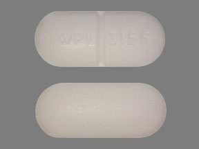 Pill WPI 3155 White Capsule/Oblong is Modafinil