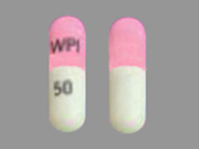 Pill WPI 50 Pink & White Capsule-shape is Celecoxib