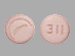 Pill Logo (Actavis) 311 Pink Round is Morphine Sulfate Extended-Release