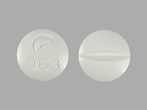 Pill Logo 063 White Round is Lorazepam