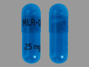 Pill Imprint MLR-02 25 mg (Adhansia XR 25 mg)