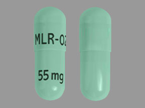 Pill MLR-02 55 mg Green Capsule/Oblong is Adhansia XR