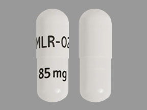 Pill MLR-02 85 mg White Capsule-shape is Adhansia XR