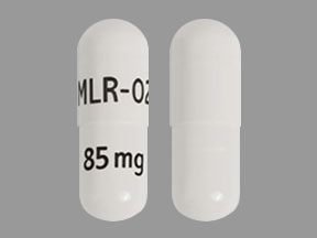 Pill MLR-02 85 mg White Capsule/Oblong is Adhansia XR