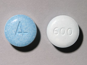 Pill 600 A Blue & White Round is Mucinex