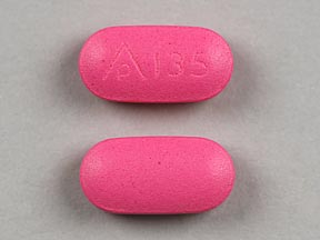 Pill AP 135 Pink Elliptical/Oval is Diphenhydramine Hydrochloride