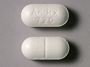 Pill ANDRX 720 White Capsule/Oblong is Potassium Chloride Extended-Release