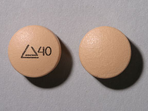 Pill Logo 40 Peach Round is Altoprev