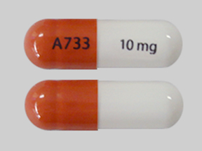 Pill A733 10 mg Orange & White Capsule/Oblong is Juxtapid