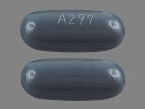 Pill A297 Gray Capsule/Oblong is Nimodipine