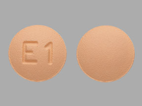 Pill E 1 Orange Round is Eletriptan Hydrobromide