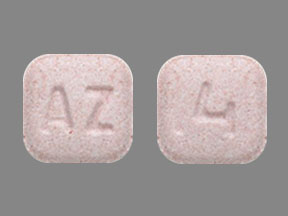 Pill AZ 4 Pink Four-sided is Aripiprazole