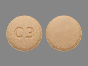 Pill C3 Beige Round is Amlodipine Besylate and Olmesartan Medoxomil