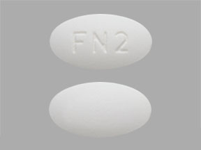 Pill FN2 White Oval is Fenofibrate
