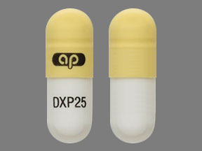 Pill ap DXP25 White Capsule/Oblong is Doxepin Hydrochloride