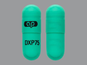 Pill ap DXP75 Green Capsule/Oblong is Doxepin Hydrochloride