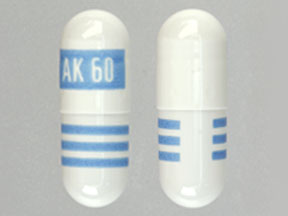 Pill AK 60 White Capsule/Oblong is Propranolol Hydrochloride Extended-Release