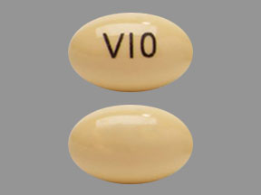 Pill V10 Yellow Capsule/Oblong is Myorisan