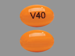Pill V40 Orange Capsule-shape is Myorisan