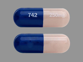 Vancomycin hydrochloride 250 mg (base) 742 250 mg