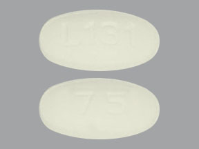 Pill L131 75 White Oval is Irbesartan