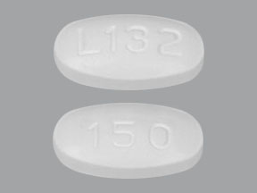 Pill L132 150 White Oval is Irbesartan