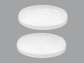 Pill L133 300 White Oval is Irbesartan