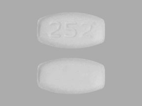 252 Pill White Rectangle - Pill Identifier
