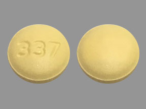 Pill 337 Yellow Round is Tadalafil
