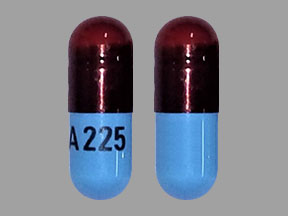Pill A225 Maroon Capsule-shape is Temazepam
