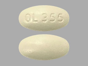 Pill OL 355 White Oval is Fenofibrate