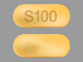 Pill S100 Yellow Capsule-shape is Seysara