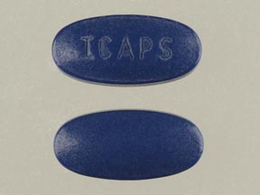 Pill ICAPS Blue Elliptical/Oval is ICaps MV