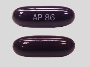 Pill AP 86 Purple Capsule/Oblong is PreferaOB ONE