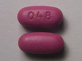 Pill 048 Purple Capsule-shape is Multiret folic-500