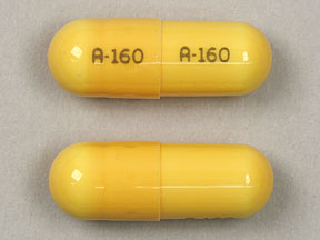 Pill A160 Yellow Capsule/Oblong is Phentermine Hydrochloride