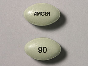 Pill AMGEN 90 Green Elliptical/Oval is Sensipar