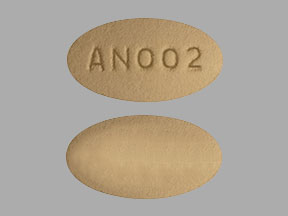 Pill AN002 Tan Oval is Prasugrel Hydrochloride