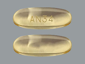 Pill AN34 Yellow Capsule/Oblong is Triklo