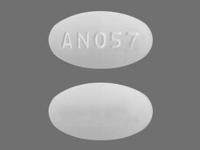 Pill AN057 White Oval is Raloxifene Hydrochloride