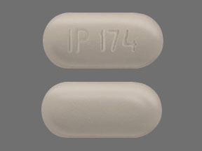 Pill IP 174 Gray Oval is Memantine Hydrochloride