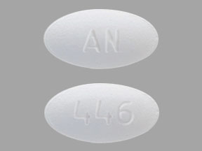 Pill AN 446 White Oval is Entecavir