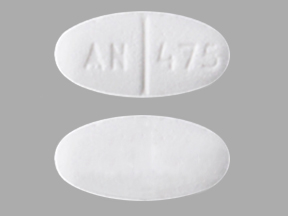 Pill AN 475 White Oval is Norethindrone Acetate